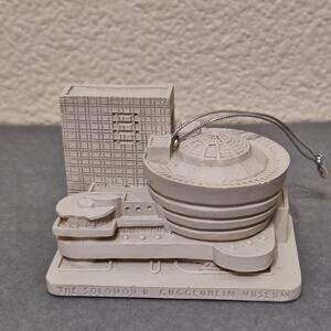 Guggenheim Museum Model 3D Christmas Ornament Gray/Grey Ceramic